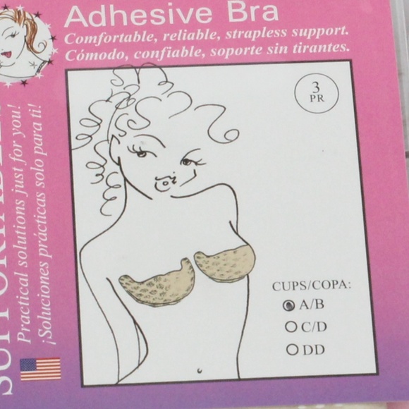 Supportables Women's Nude Adhesive Bra -- 3-Pairs - Picture 2 of 5